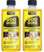 Goo Gone Adhesive Remover - 2 Pack - 8 Ounce - Surface Safe Adhesive Remover Safely Removes Stickers Labels Decals Residue Tape Chewing Gum Grease Tar Crayon Glue