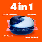 Tide PODS Laundry Detergent Soap with Downy 4-in-1 Stain Remover Freshness Softness Detergent pacs, April Fresh Scent, 85 Count