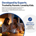 Bee and You Kids Propolis Immune Night Time Shot - Probiotic, Lemon Balm, Tart Cherry, Sleep Support, Immune Support, Gut Health 1.69 Fl. oz, 12 Pack
