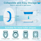 Pochik Electric Sitz Bath, Sitz Bath for Toilet Seat, Postpartum Essentials, Hemorrhoids and Postpartum Care Tub for Soak, Sits Bath Kit for Women, Collapsible, Drain Holes