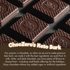 ChocZero Keto Bark, Dark Chocolate Hazelnut with Sea Salt, Sugar Free, Low Carb, No Sugar Alcohols, No Artificial Sweeteners, All Natural, Non-GMO, 6 Ounce (Pack of 2)