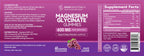 Magnesium Glycinate Gummies 600mg, Non-GMO, Gluten-Free, Magnesium Gummies for Adults & Kids, Sleep, Relaxation & Focus, Grape Flavor, 60 Count