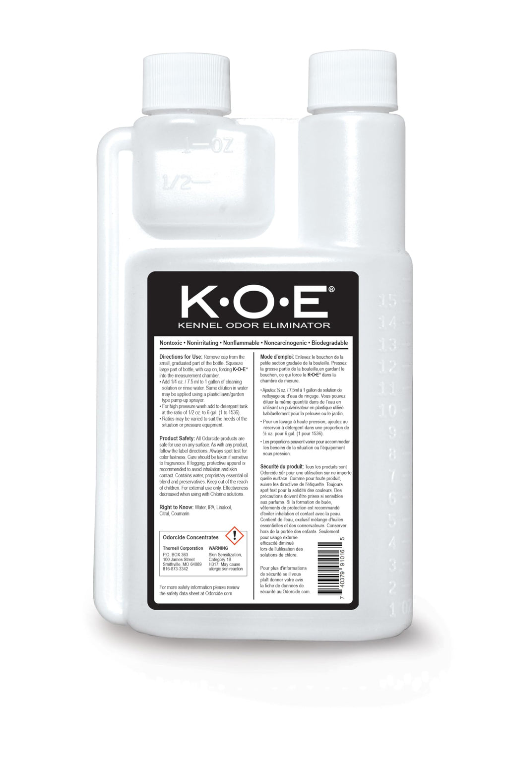 Odorcide K.O.E. Apricot Odor Eliminator 16 oz for Strong Odor for Cages, Runs & More – Home & Kennel w/Safe, Non-Enzymatic Formula