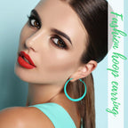 Sasylvia 16 Pairs Colored Hoop Earrings for Women,Classic Style