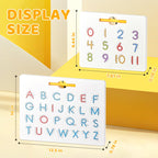 GAMENOTE Double Sided Magnetic Letter & Number Board Set - Alphabet & Numbers Tracing Board for Toddlers, ABC Uppercase & Lowercase Practicing, Math Learning, Educational Toys for Kids