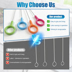 AONEZ Straw Cleaner Brush Set with Color Hanging Loop, 4 Pack