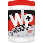 WIPESPLUS No-Rinse Food Contact Wipes Canister Multi-Surface Wipes, Unscented for Home and Business, 600, (6 Packs of 100)