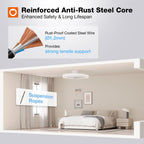 addlon 2 Pack Ceiling Fans with Lights and Remote, 20'' Low Profile Ceiling Fans, 3000-6000K Dimmable Modern Flush Mount LED Fan Light, Fandelier Ceiling Fan for Bedroom, Kitchen, Living Room