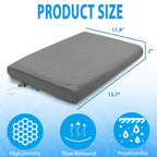 Shower Seat Cushion, Shower Chair Cushion for Transfer Benches in Bathtub, Cushion for Sauna, 3D Mesh Pad with Hook, Slip-Resistant, Design for Elderly, Senior, Handicap Disabled