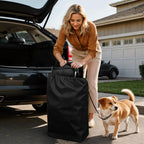 Magshion 3-Wheel Pet Stroller, Foldable Travel Jogger for Small & Medium Dogs & Cats (Up to 33lbs), Lightweight Carrier with Breathable Mesh Cover, Cup Holder & Storage Basket, Black