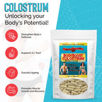 BodyBoost Colostrum Capsules (240) - Immune Booster Supplement with Immunoglobulin & Lactoferrin, Grass-fed Bovine Colostrum Capsule, 100% Bovine Colostrum, Super Food for Gut Health,Diverse Intake