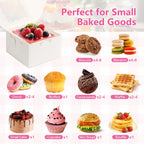 ZYFOTZUN 26pcs White Cookie Boxes with Window, 4x4x2.5 Inch, 36pcs Stickers