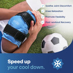 REVIX Ice Wraps for Knee Discomfort, Gel Ice Packs Reusable with Cold Compression, Knee Cold Pack for Meniscus Tear and Joints, Plush Cover and Hands-Free Application, A Set of Two