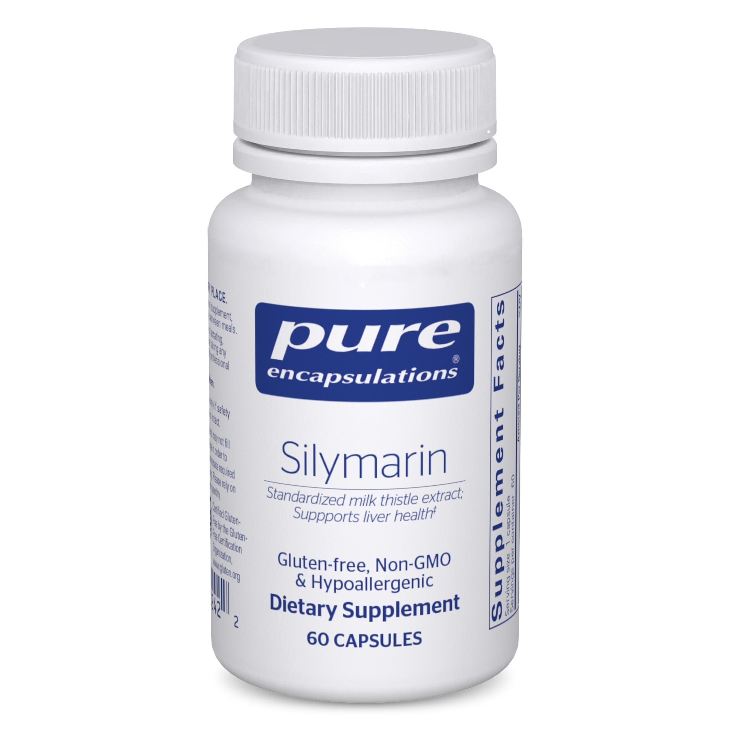 Pure Encapsulations Silymarin - 250 mg Milk Thistle Per Capsule - Liver Health Support* - Antioxidants Supplement - Non-GMO & Vegan - 60 Capsules