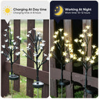 IUEECEN Solar Garden Lights Waterproof, Sola Lights Outdoor Decorative 4Pack,80Led Solar Powered Flowers Garden Decor,Fairy Lights for Yard,Pathway,Outside Decorations,Gardening Gifts for Women Mom