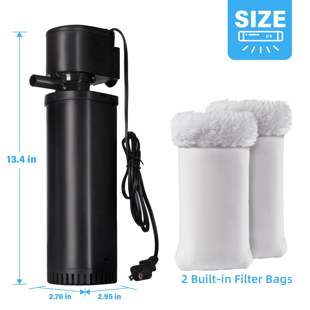 TARARIUM 400GPH Cold Plunge Filter for 100-800 Gal U-V Sanitation, Cold Pod Ice Bath Tub Filte, Small Pool Filter with Green Cleaning Machine Pool for Cold Pod Ice Bath Tub Hot Tub Water Clean