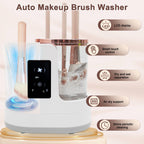 Electric Makeup Brush Cleaner Machine With Makeup Brush Dryer, Automatic Spinning Cosmetic Brushes Cleaner Tool Fit for All Size Makeup Brush with Makeup Brush Cleaning Mat