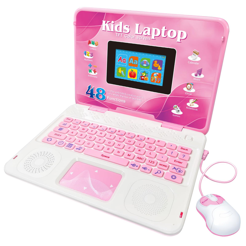 Kids Laptop, Educational Color Screen Laptop with 48 Learning Modes, Laptop for Kids Ages 5+