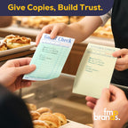 FMP Brands Double Part Guest Check for Servers, Server Note Pads 500 Sheets (10 Pads), Server Books for Waitress with Carbon Copies, Guest Check 2 Part Carbonless, Receipt Book with Carbon Copies