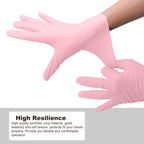 COYACOOL Disposable Gloves Medium, Nitrile and Vinyl Blend Material Gloves, Latex Free, 4 Mil 1000 Pc Food Grade Glove for Cleaning, Food Prep, Hair Dye, Tattoo, Pink