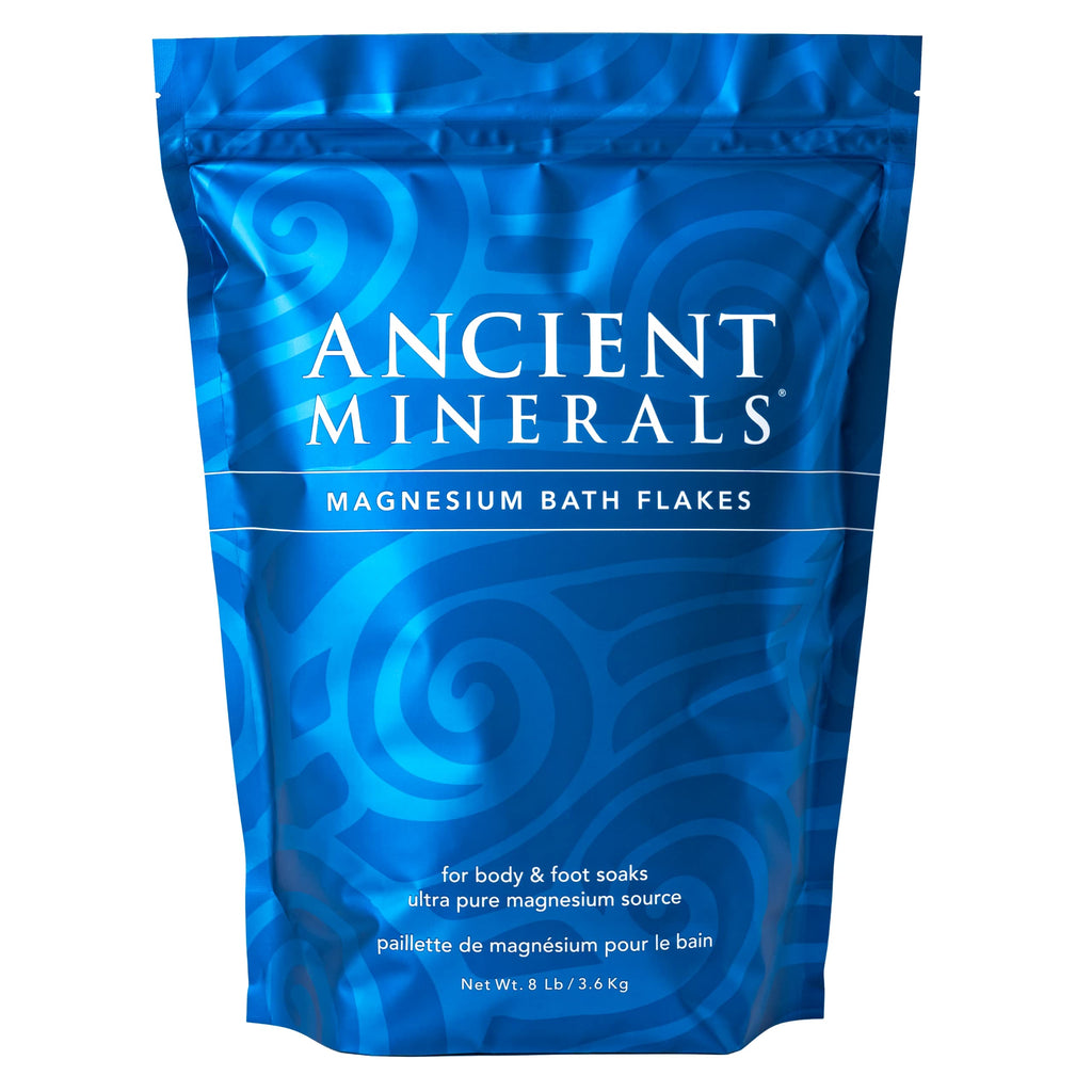 Ancient Minerals Magnesium Bath Flakes, Epsom Salt Alternative, 8lb
