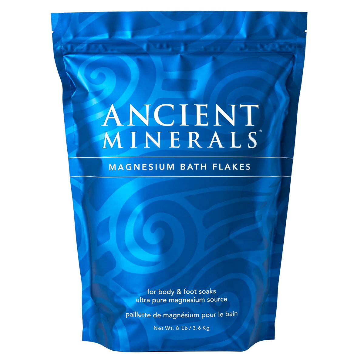Ancient Minerals Magnesium Bath Flakes, Epsom Salt Alternative, 8lb