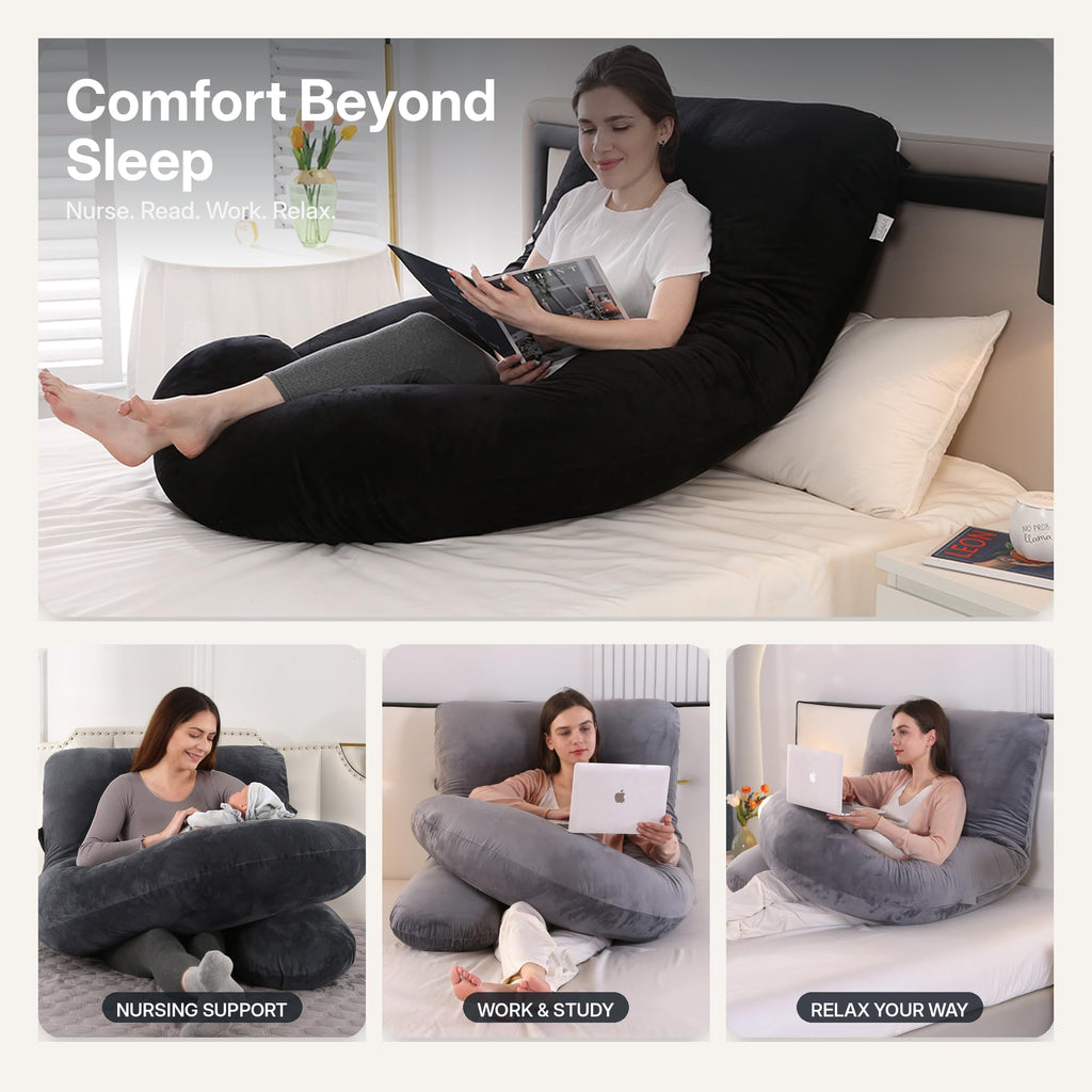 ALLOPERA U Shape Pregnancy Pillow - Full Body Maternity Pillow for Sleeping