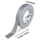 BOMEI PACK Grey Gaffer Tape, Matte Non-Reflective, 1inch x 30yds No Residue Hand Tear Self-Adhesive Gaffer Tape for Labeling, Cable, Stage, Photo Studio, Painters and Duct Repair, 1 Pack