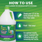 Green Gobbler EMERGENCY Septic Sludge Remover - Septic Tank Clog Remover Treatment for Clogs, Back-Ups & Foul Odors, and Overflow Prevention - 1 Gallon