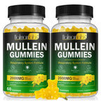 Mullein Gummies for Lungs, Mullein Extract for Smokers - Support Lung & Respiratory Health, Soothes Throat Irritation, Boost Immune - Mullein Leaf Extract for Lungs, Breathe Easier (2 Pack)