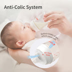 Pigeon Glass Nursing Bottle Wide Neck, Anti-Colic, Streamlined Body, Natural Feel, Easy to Clean, Heat-Resistant, 8.1 Oz (Pack of 2), Includes 2pcs M Nipples (3m+)