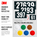 Reflective Mailbox Numbers Sticker for Outside 4 Inch, For Mailbox, Windows, Cars, Door, Trucks and Homes, Five Character Custom Address Numbers, Businesses, 3M EGP Outdoor Sign, Made in USA