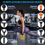 TOLOCO Massage Gun, Deep Tissue Back Massage for Athletes for Pain Relief, Percussion Massager with 10 Massages Heads & Silent Brushless Motor, Mothers Day Gifts, Black