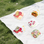 DJKYT 300 Pcs Heavy Duty Plastic Clear Clamshell Food Containers with Lids