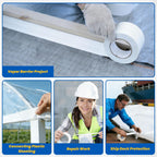 AstrivixDD 3 Rolls Vapor Barrier Tape, White Moisture Barrier Tape for Crawl Spaces, Polyethylene Tape for Underlayment, Waterproof Seam Tape for Insulation, Plastic Liners (4" x 180 ft Each Roll)