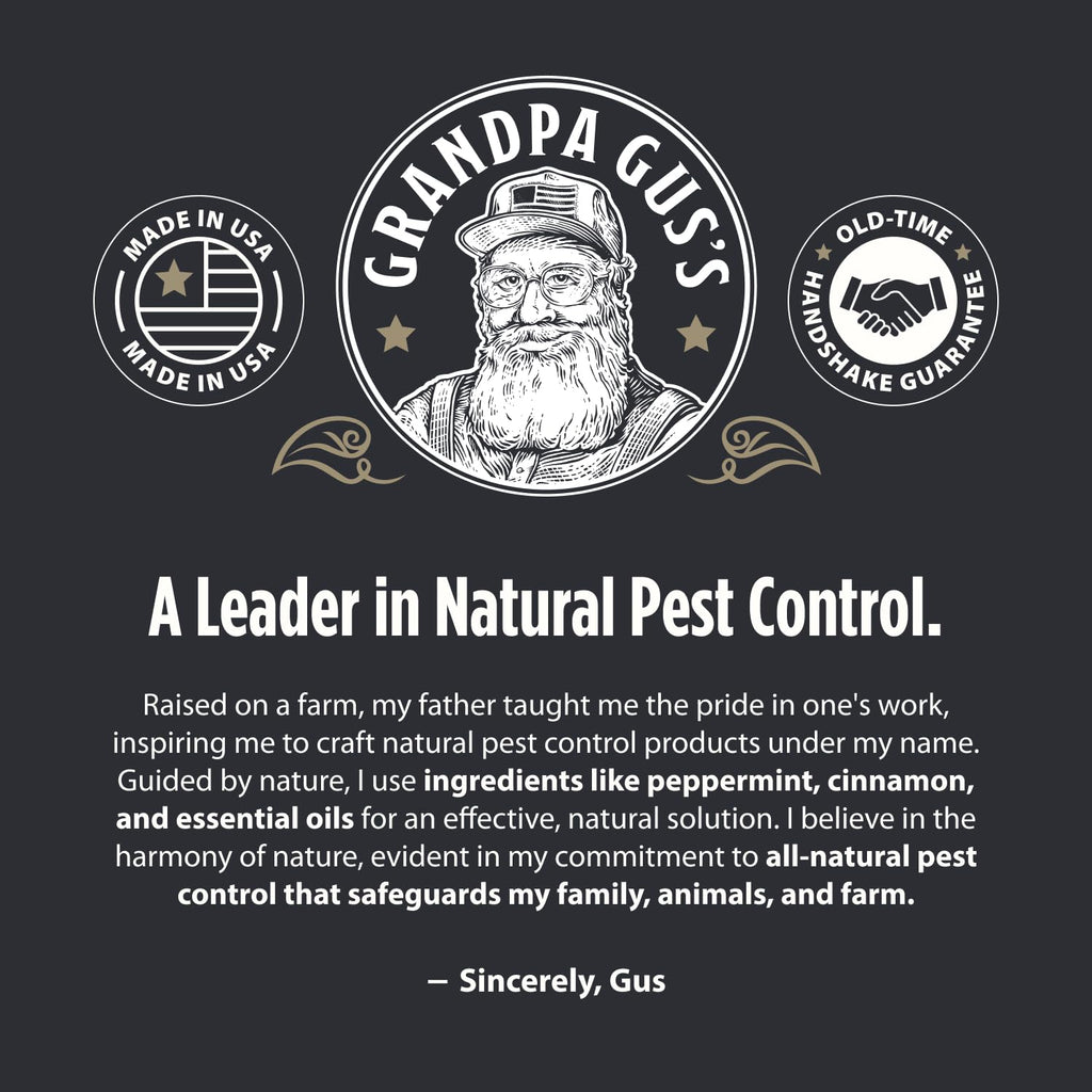 Grandpa Gus's Natural Mouse Repellent Pouches, Cinnamon/Peppermint Oils Repel Mice from Nesting in Home/Cabin/Boat/Car Storage/RV/Machinery/Shed (10 Pouches)