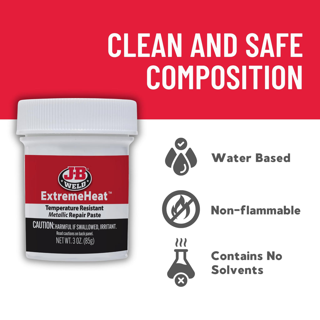 J-B Weld 37901 ExtremeHeat High Temperature Resistant Metallic Paste - 3 oz