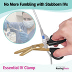 Nursing Tools Hummingbird 4 in 1 Medical Scissors - Compact Pocket Size Trauma Shears for Nurses, Students, Respiratory Therapists, Veterinarians, and Medical Professionals (Black + Black)