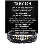 Larvincy To My Son Bracelet From Mom Dad, Wedding Birthday Graduation Gifts