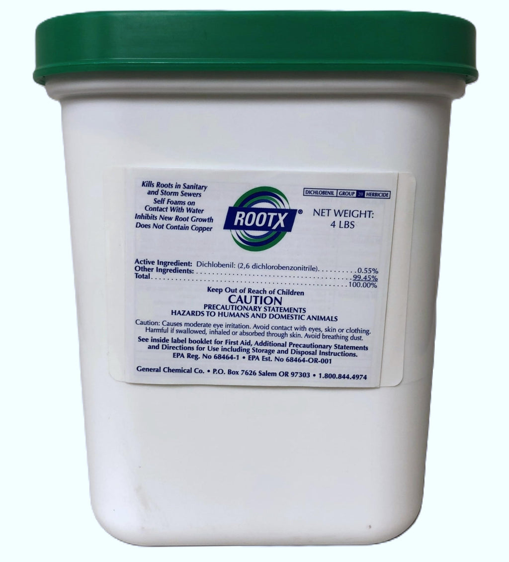 ROOTX - 4LB. JAR with Funnel/APPLICATOR Foaming Root Control for Sewer Lines and Septic Systems