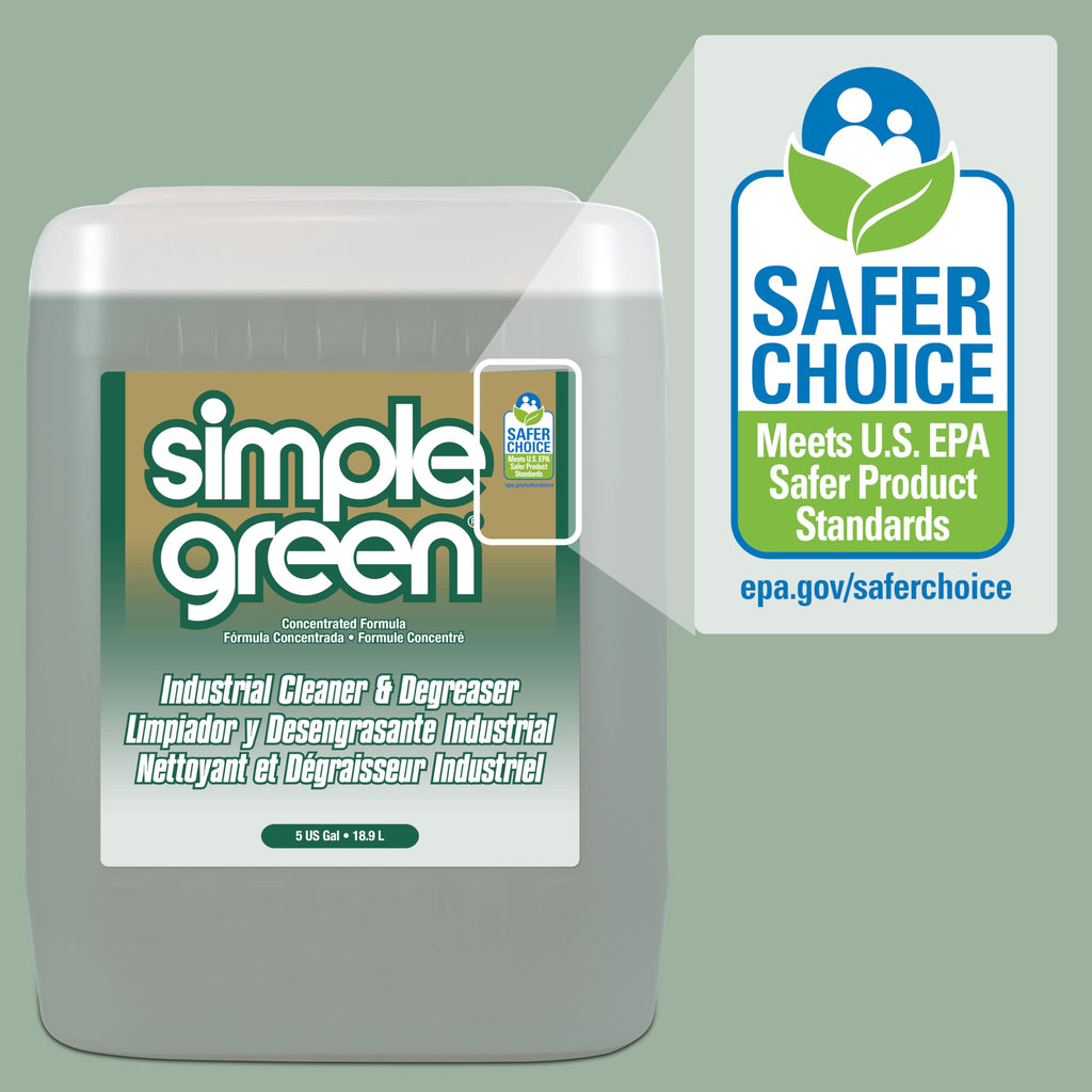 Simple Green, SMP13006, Industrial Cleaner/Degreaser, 1 / Each, Dark Green, 5 Gallons (Pack of 1)