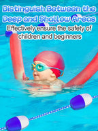 16ft -20ft Adjustable Pool Safety Rope with Floats, Floating Pool Divider- Sturdy, Effective Visibility, Easy to Install - Floating Barrier for Inground Swimming Pools Separating Depth