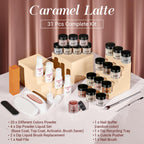 AzureBeauty 31 Pcs Dip Powder Nail Kit 20 Colors Nude Pink Glitter White