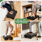 SOYO Mobility One Step Stool, Heavy Duty Indoor Outdoor Non-Slip Small Step Platform Assistive Device for Adult Elderly, Standing Support and Step Riser for Car, Bed, Door, Stair, Bathroom Black-Black
