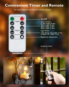 Homemory 12-Pack Remote Flameless LED Battery Tea Light Candles, 400+Hrs
