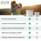 Pure Therapro Rx EarthMend Trace Mineral Powder for Women & Men, Fulvic Acid & Humic Acid Mineral Supplement, Ionic Trace Minerals Complex, Fulvic Humic Blend, Unflavored, 60 Servings
