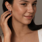 Dainty Blue Earrings Set For Women Dangle Earrings For Women Sterling Silver Hypoallergenic Cartilage Earring Stacks For Multiple Piercing Jewelry Gift