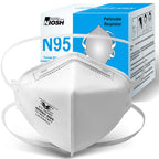 FOXFUN N95 Masks for Adults, 25 Pack NIOSH Approved Particulate Respirator, Universal Fit N95 Face Mask Comfortable
