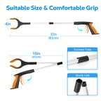Grabber Reacher Tool - 32” Extra Long Foldable Gripper and Reaching Tool - Heavy Duty Pick Up Stick Grabbers for Seniors, Trash, Surgery Recovery Must Haves Gifts (Orange*2pc)