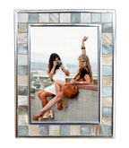 GIFTME 5 Mother of Pearl Picture Frame 5x7, Grey+White, 1pc
